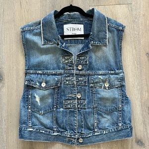 STROM Cropped Denim Vest